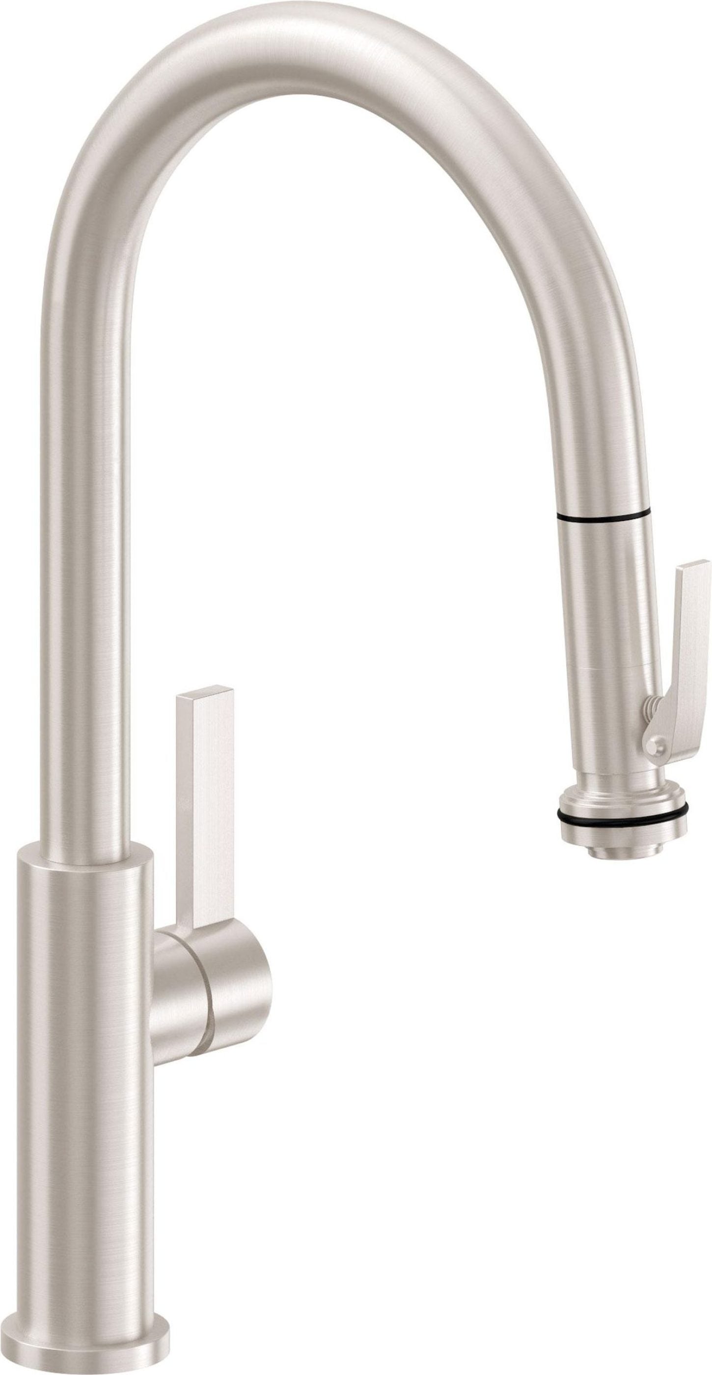 California Faucet K51-100SQ-ST-BLK Corsano Pull-Down Kitchen Faucet with Squeeze Handle Sprayer, Specs Sheet