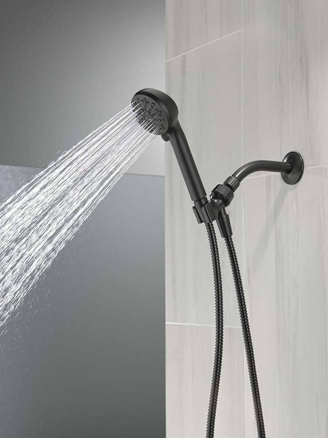 Delta 75413BL 4-Setting Detachable Handheld Shower Head, 1.75 GPM, Matte Black