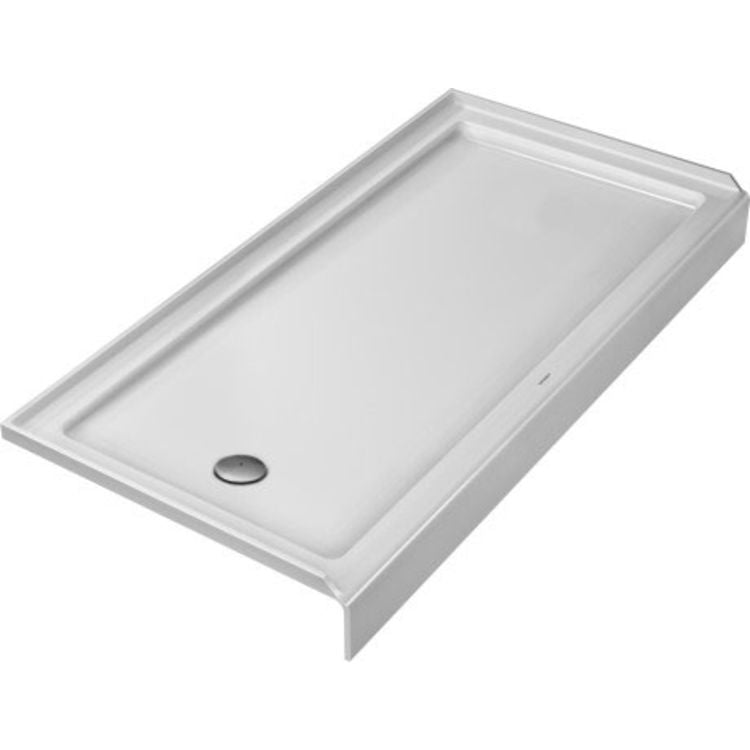 Duravit 720141000000090 Architec 60" Shower Tray with Rectangle Panel with Drain Left