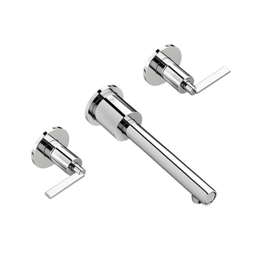 DXV D3510545C.100 Percy Double Handle Wall Mount Bathroom Faucet, Polished Chrome