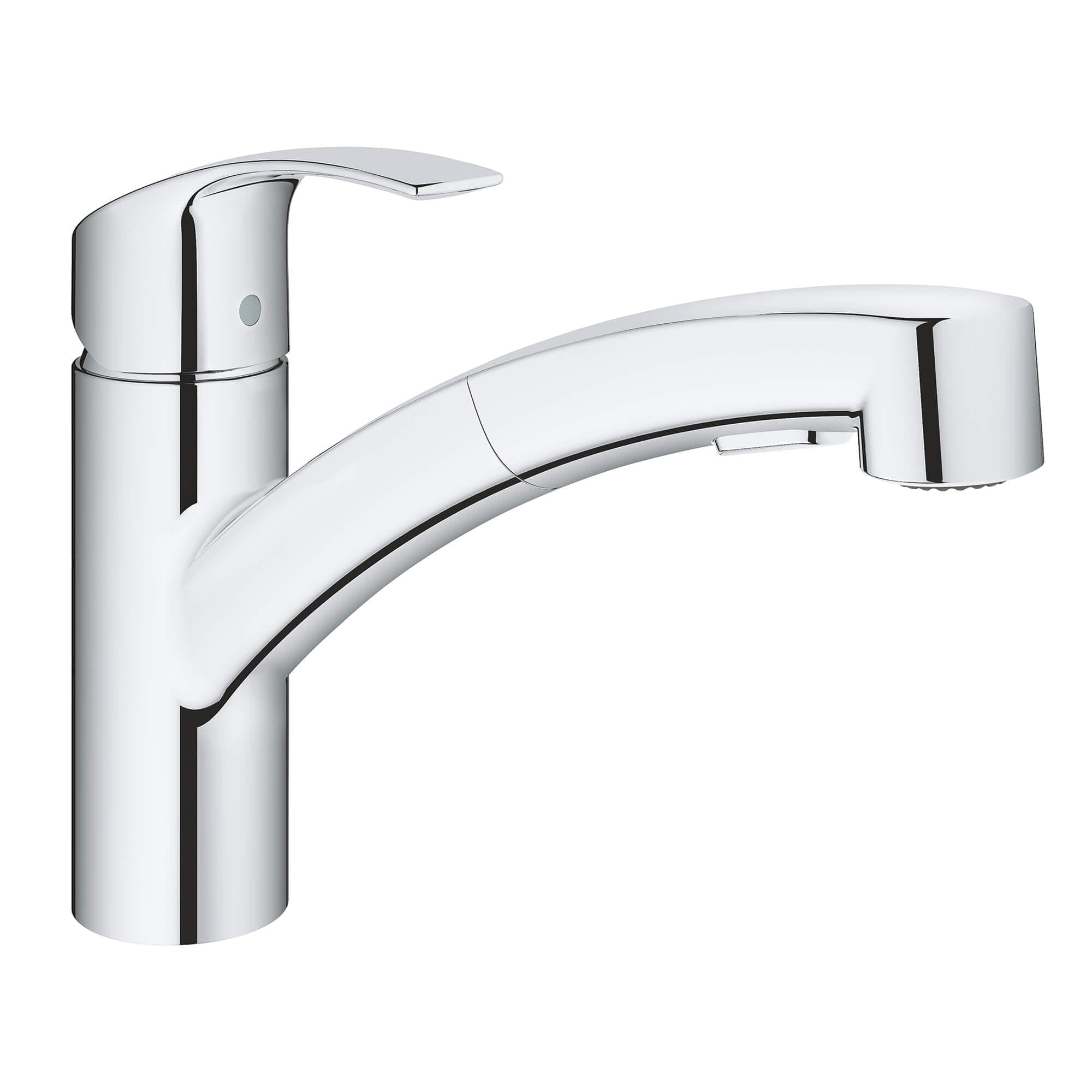 Grohe 30306000 Eurosmart Single-Handle Pull-Out Kitchen Faucet, StarLight Chrome