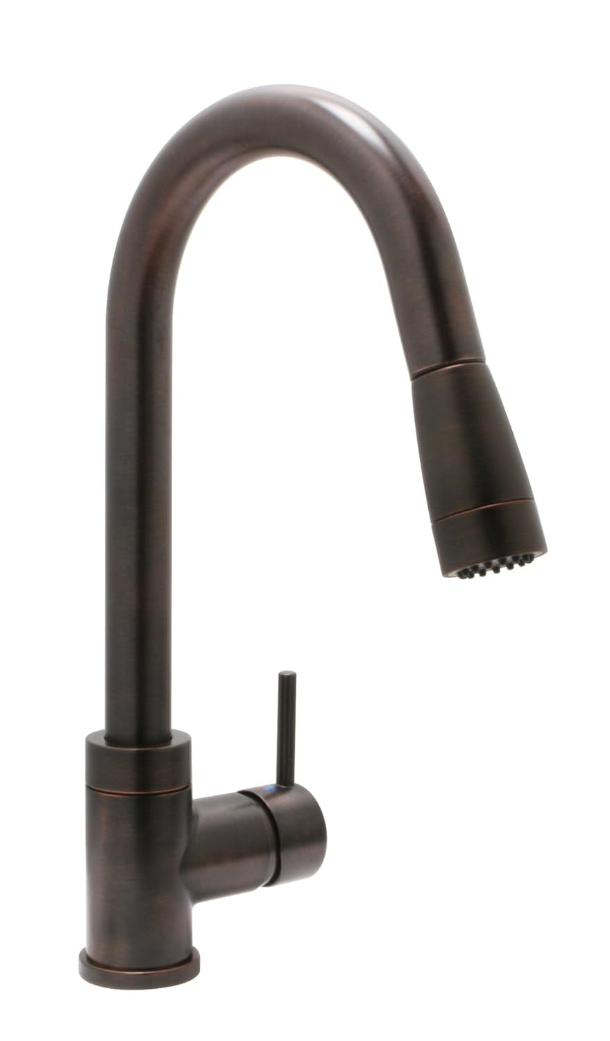 Huntington Brass K4980203-2C Modern Single Handle Pull-Down Kitchen Faucet with Deck Plate Antique Bronze