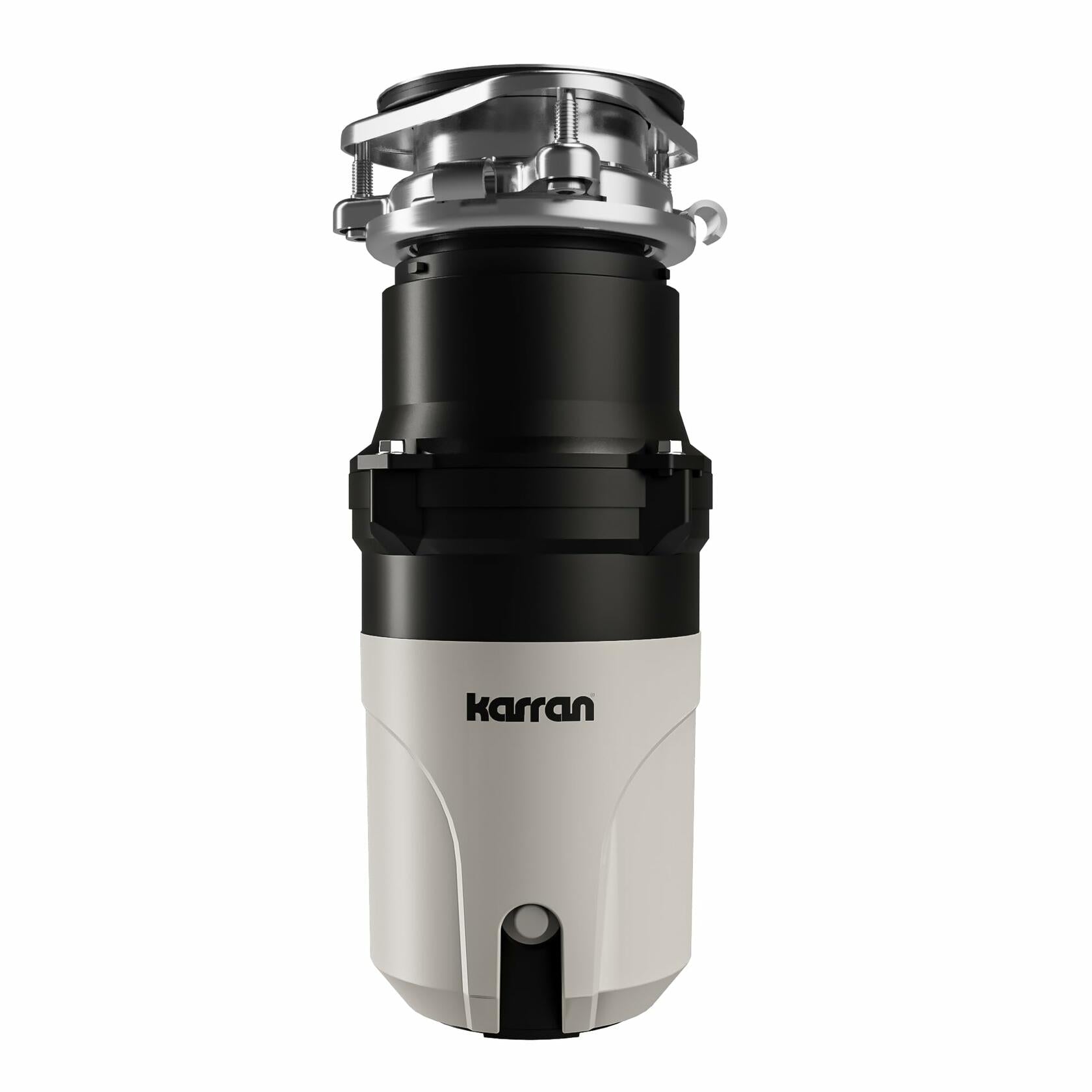 Karran 1/3 HP Continuous Feed Garbage Disposal for Kitchen Sinks with Power Cord and Accessories Included