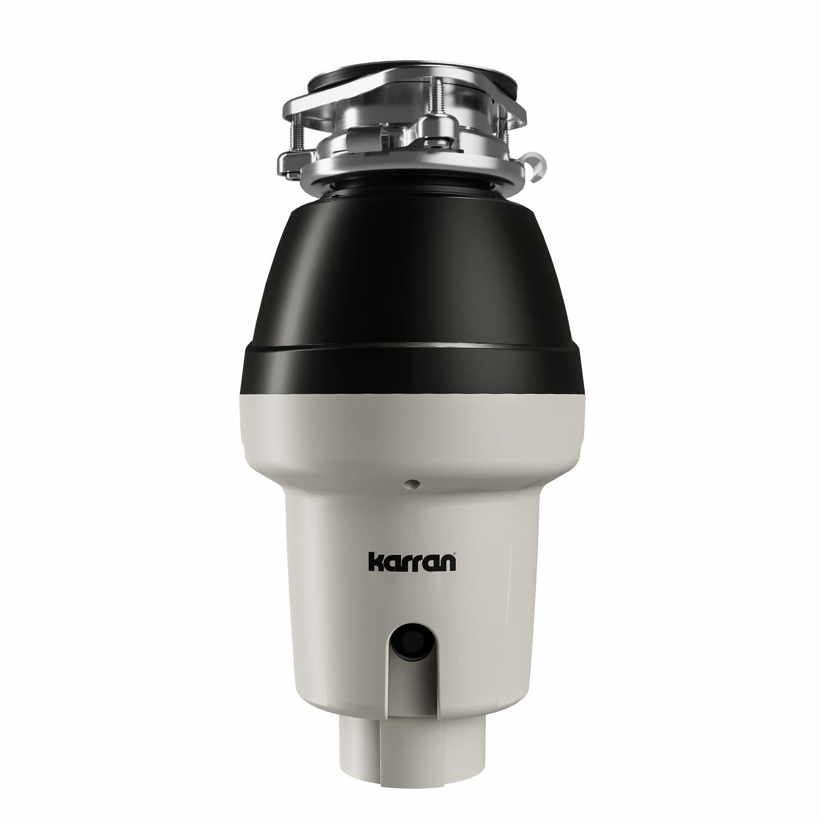 Karran 1/2 HP Continuous Feed Garbage Disposal for Kitchen Sinks with Power Cord and Accessories Included