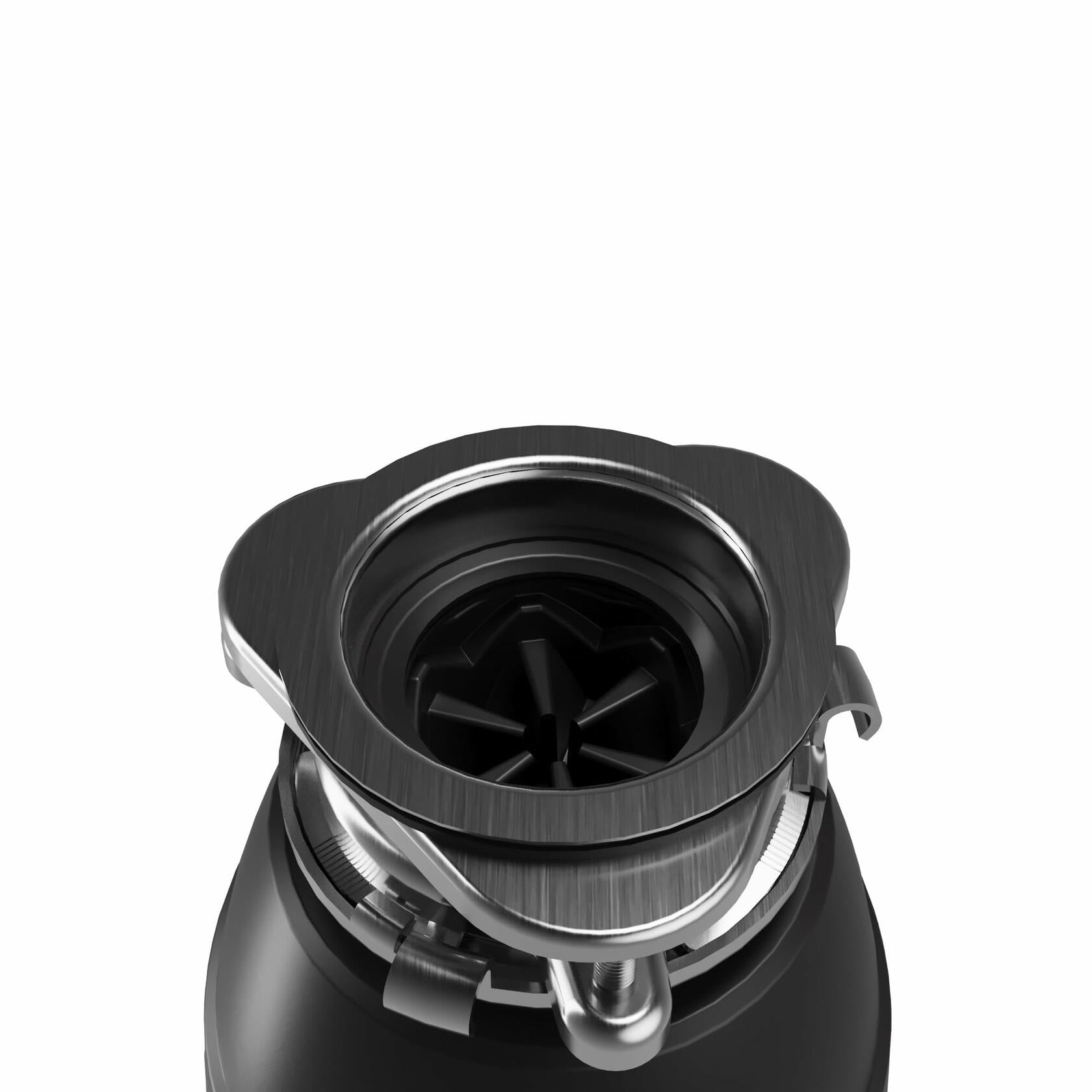 Karran 1/2 HP Continuous Feed Garbage Disposal for Kitchen Sinks with Power Cord and Accessories Included