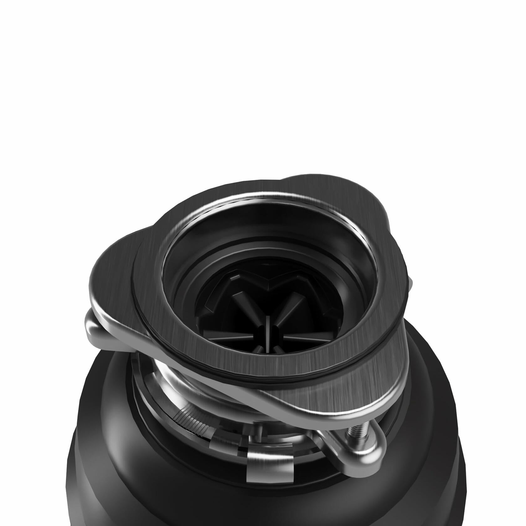 Karran 3/4 HP Continuous Feed Garbage Disposal for Kitchen Sinks with Power Cord and Accessories Included