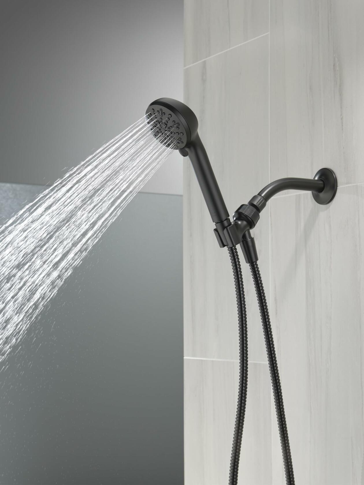 Delta Faucet 75413DBL 4-Spray Handheld Shower Head, Matte Black