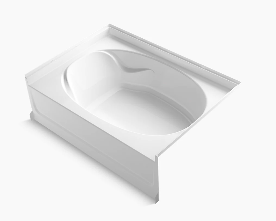 Sterling 71111122-0 Ensemble 60 x 43.5Inch Vikrell Soaking Bathtub, Right Hand, White