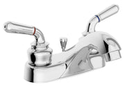 Symmons Origins 4 in. Centerset 2-Handle Bathroom Faucet with Drain Assembly, Satin Nickel, 1.0 GPM