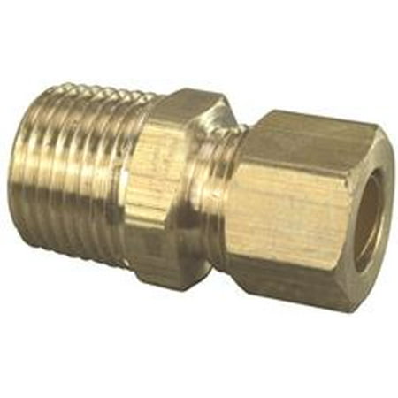 LTWFITTING BR-12 Adapter 1/4" Comp x 3/8" MIP Brass (Pack of 12)