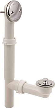 IPS 61047 Push-Pull Waste & Overflow PVC Bath Drain Kit Silver 12.38x7.38x3