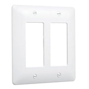 TayMac 5500W 2-Gang 4.75" Square Wall Plate White (Pack of 10)
