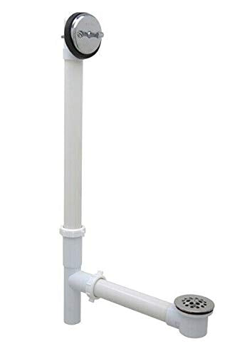 173024 Gerber Roman Tub Trip Lever Waste PVC Adjustable Polished Brass