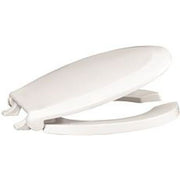 Premier Heavy-Duty Round Toilet Seat w/ Lid Stainless Steel White