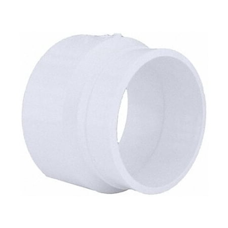 Charlotte Pipe 1WKJ8 PVC DWV Adapter 4" Spigot x 4" Socket White (Pack of 6)