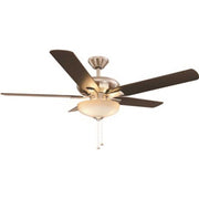 Hampton Bay Holly Springs 52in LED Ceiling Fan Brushed Nickel Remote