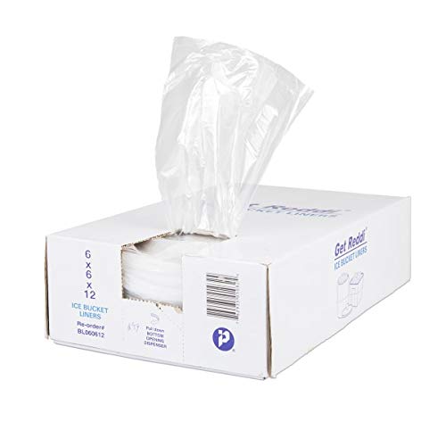 Inteplast BL060612 Ice Bucket Liners 6x6x12 Clear 3Qt 0.5Mil 1000/CT