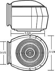 2489666 White Wall Fixture Replacement Glass Shade 3-1/4" Fitter Prism