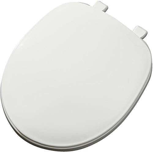 Peter Anthony HP200-001 Round Plastic Toilet Seat with Closed Front – White