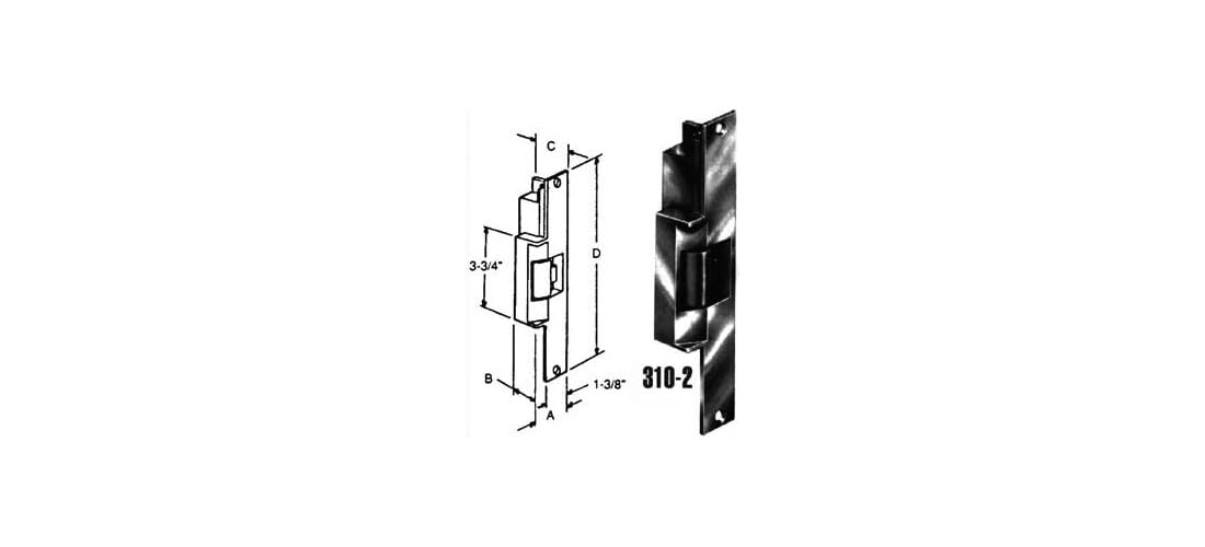 HES 18103537 310 2 Folger Adam Electric Strikes, Grade 1, Satin Stainless