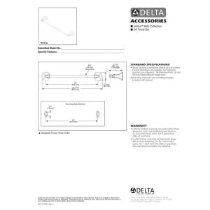 Delta Ashlyn 76424-SS 24 in. Towel Bar, Brilliance Stainless