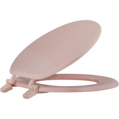 PROPLUS Pink Round Wood Toilet Seat Closed Front Enameled Durable 2479733 6.79lb