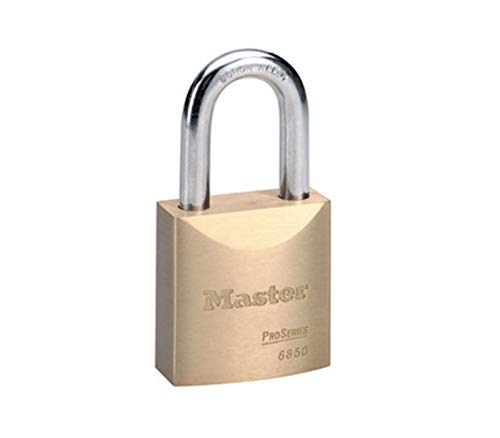Master Lock 6851WO Keyed Padlock Brass Rectangle 29/32" Shackle High Security Lock