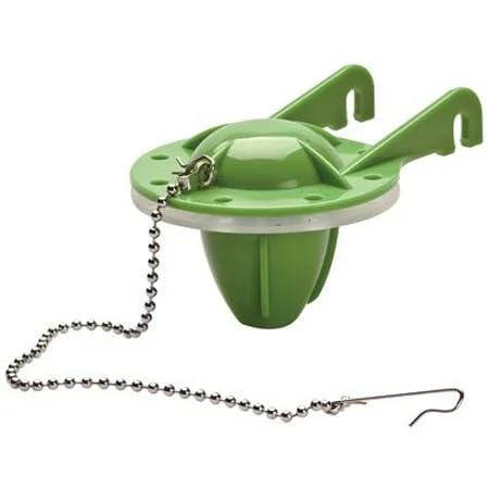 Premier K833-1 Adjustable Toilet Flapper 2" Green Plastic with Silicone Seal, Universal Fit, Chain Hook (Pack of 3)