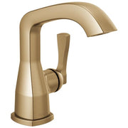 Delta Faucet Stryke Single Hole Bathroom Faucet, Gold Single Handle Bathroom Faucet, Bathroom Sink Faucet, Metal Push Pop-Up Drain, Lumicoat Champagne Bronze 576-CZ-PR-MPU-DST