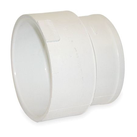 Charlotte Pipe 1WKJ8 PVC DWV Adapter 4" Spigot x 4" Socket White (Pack of 6)