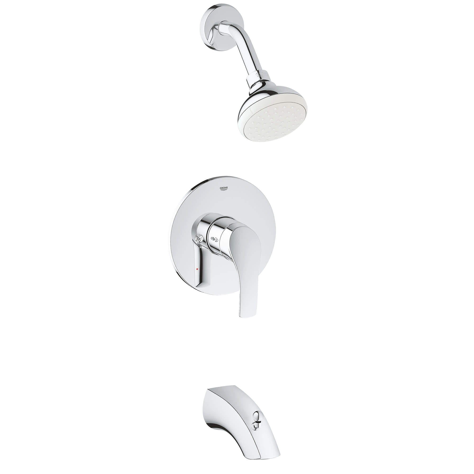 Grohe 3501220A Eurosmart Single Handle Bathtub And Shower Faucet, Chrome