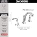 Delta Woodhurst Chrome Bathroom Faucet 3 Hole, 8 Inch Widespread Bathroom Sink Faucet for Vanity, Metal Push-Pop Drain Assembly, Chrome 3532LF