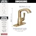 Delta Faucet Stryke Single Hole Bathroom Faucet, Gold Single Handle Bathroom Faucet, Bathroom Sink Faucet, Metal Push Pop-Up Drain, Lumicoat Champagne Bronze 576-CZ-PR-MPU-DST
