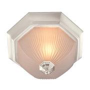 Monument GIDDS-617038 12" White Ceiling Fixture Frosted Ribbed Glass