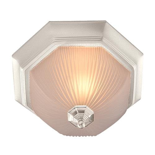Monument GIDDS-617038 12" White Ceiling Fixture Frosted Ribbed Glass