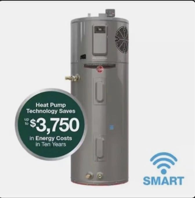 Rheem ProTerra 50 Gal. Smart Hybrid Heat Pump Water Heater — XE50T10H45U1 | Energy Star, Wi-Fi, 3.88 UEF