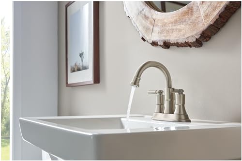 Peerless Westchester Centerset Bathroom Faucet Oil Rubbed Bronze, Bathroom Sink Faucet, Drain Assembly, Oil-Rubbed Bronze P2523LF-OB