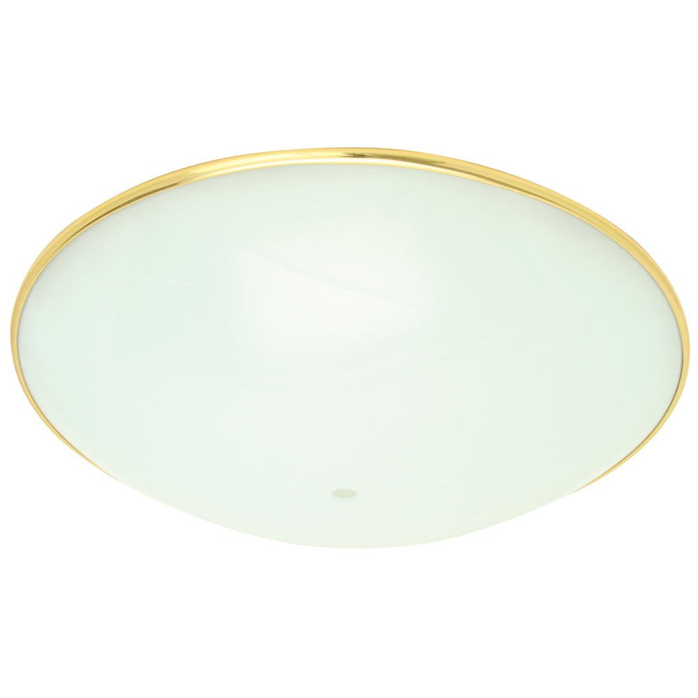 13" Ceiling Light Replacement Glass White Brass Trim 4-Pack 2489654