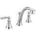 Delta Woodhurst Chrome Bathroom Faucet 3 Hole, 8 Inch Widespread Bathroom Sink Faucet for Vanity, Metal Push-Pop Drain Assembly, Chrome 3532LF