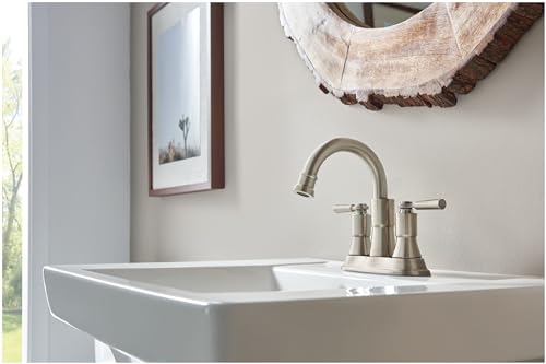 Peerless Westchester Centerset Bathroom Faucet Oil Rubbed Bronze, Bathroom Sink Faucet, Drain Assembly, Oil-Rubbed Bronze P2523LF-OB