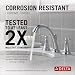 Delta Woodhurst Chrome Bathroom Faucet 3 Hole, 8 Inch Widespread Bathroom Sink Faucet for Vanity, Metal Push-Pop Drain Assembly, Chrome 3532LF