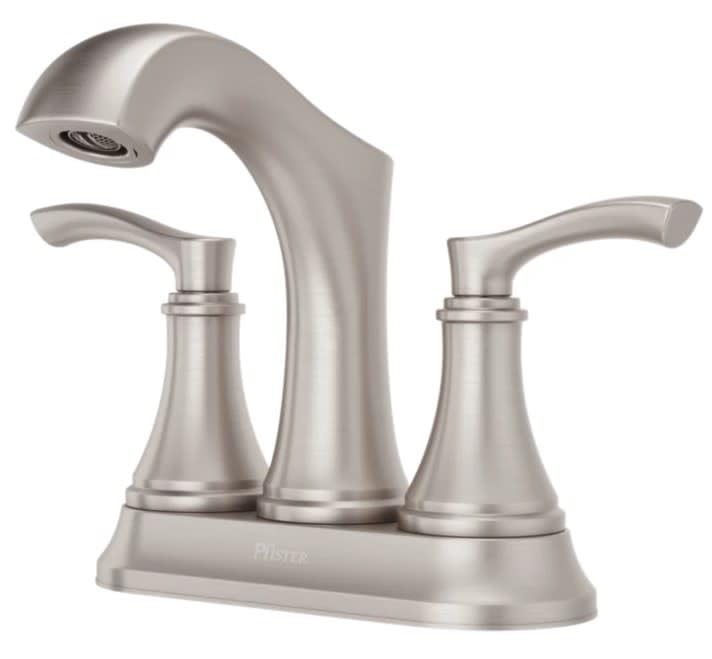 Pfister Woodbury LG48-WD0 2-Handle Bathroom Faucet Brushed Nickel 1.2 GPM