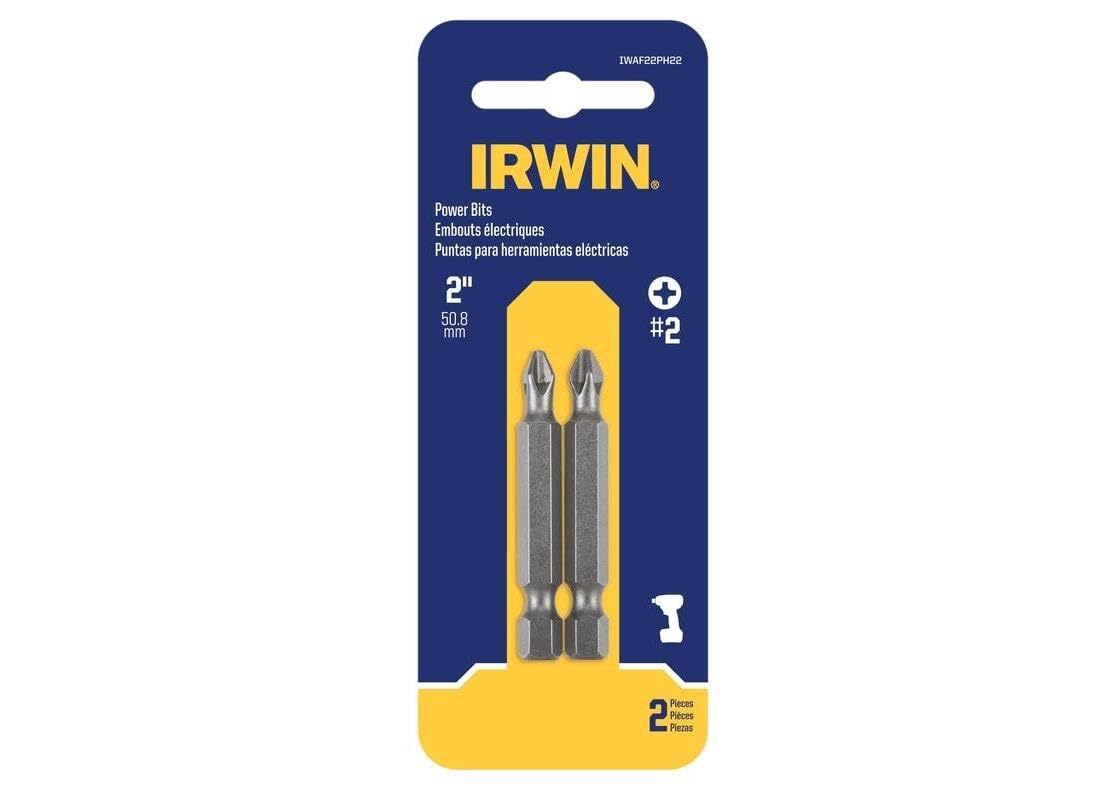 Irwin 3520071C Power Bit, No 2, Phillips/Slotted