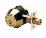 Master Lock DSO0603 Keyed Deadbolt Single Cylinder Polished Brass Door Lock