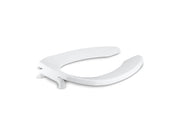 Kohler K-4670-C-0 Lustra Elongated Toilet Seat White with Check Hinge, Durable Polypropylene