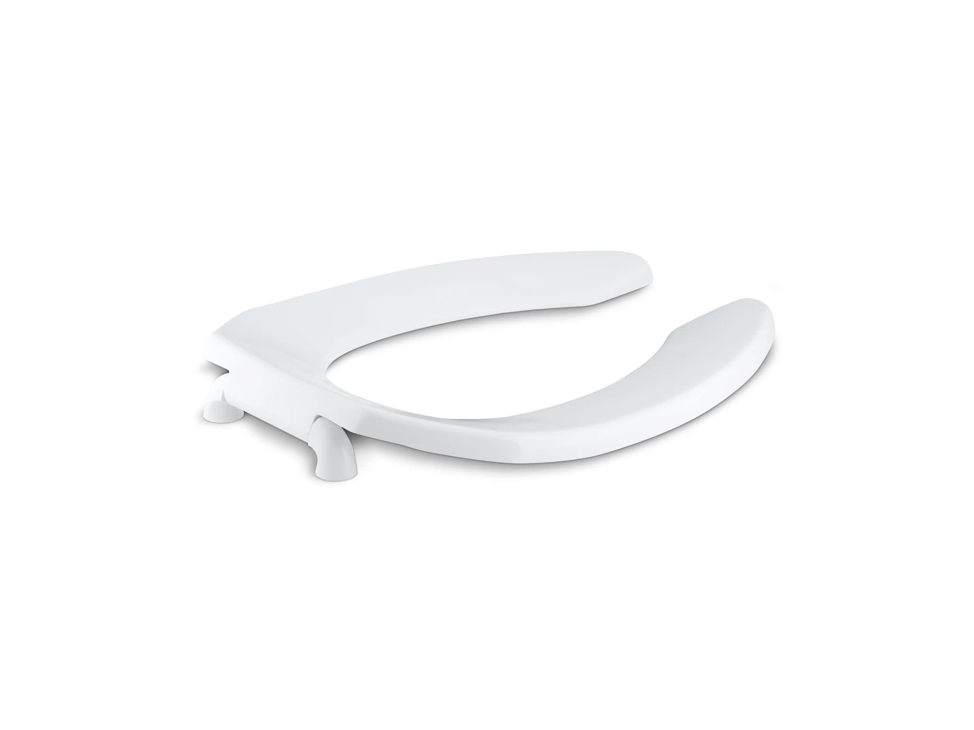 Kohler K-4670-C-0 Lustra Elongated Toilet Seat White with Check Hinge, Durable Polypropylene