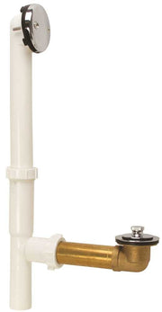 Sayco PVC156X Lift-and-Spin Bathtub Drain Assembly Brass Polished Adjustable