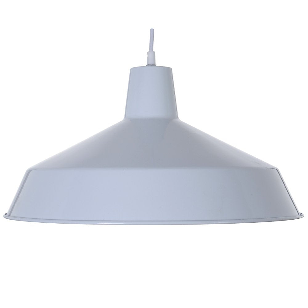 Monument 671588 Traditional Pendant Fixture, White, 16 x 8 In
