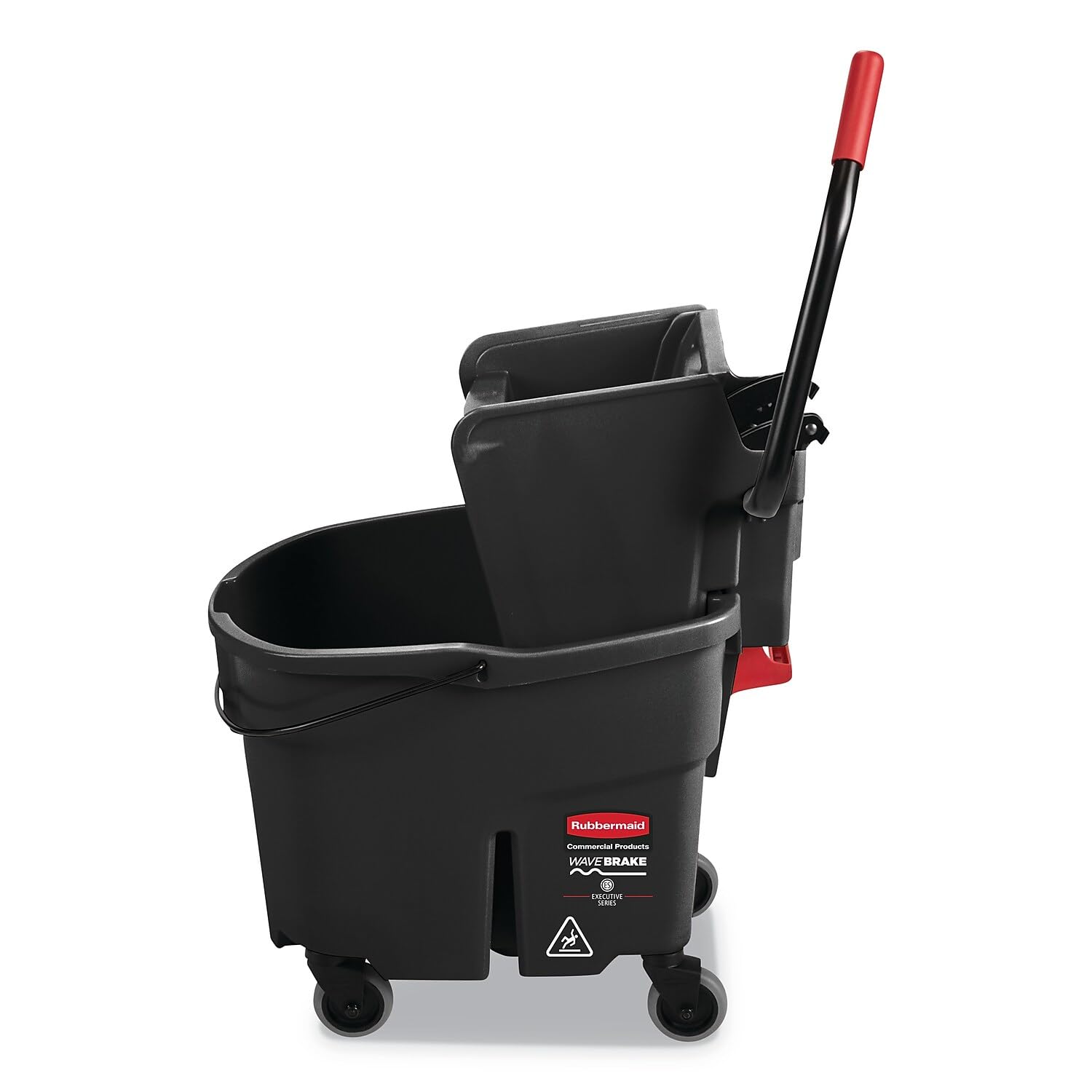 Rubbermaid WaveBrake 35Qt Mop Bucket & Wringer Combo w/ Wheels Black