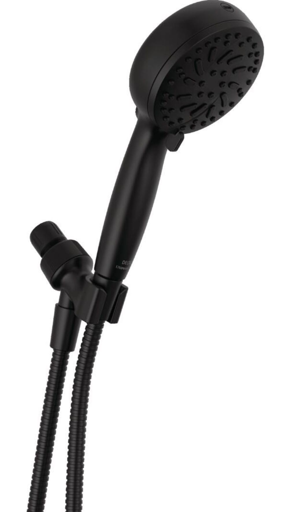 Delta Faucet ProClean 75740BL Handheld Shower Head – Matte Black High Pressure Showerhead with 6 Spray Settings, Wide Cleaning Spray